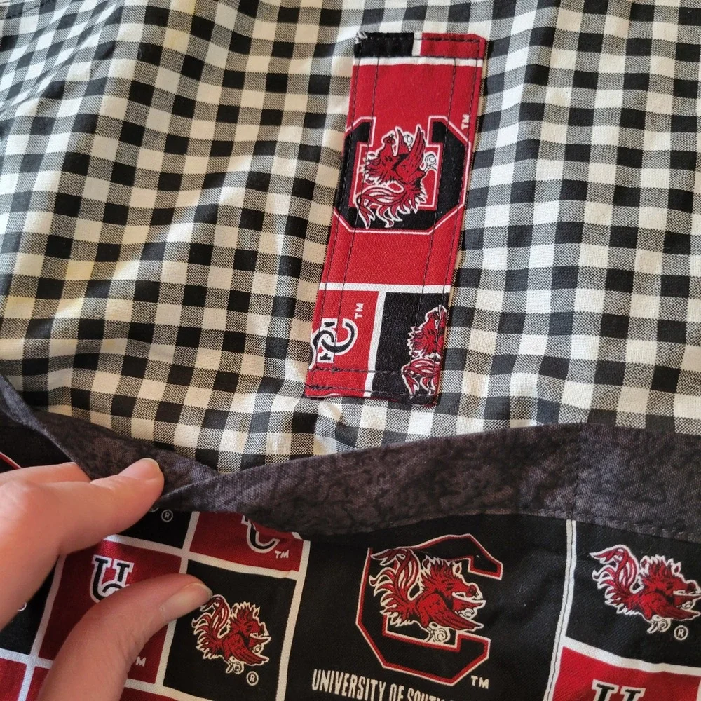 University‎ South Carolina Gamecocks Uncle Bill Apron Black White Gingham